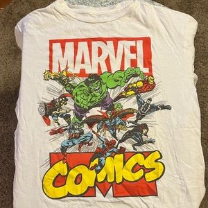 Youth large white Marvel Comics character Tee